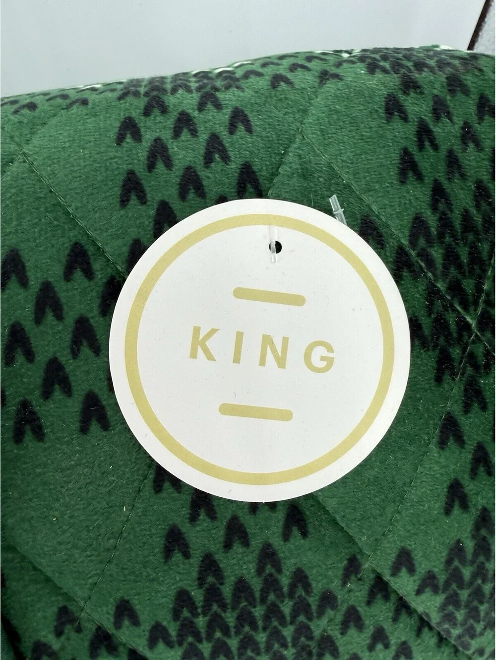 Lenox 3-Piece Green Polyester Quilt Holiday Pattern Quilt Set, King Green
